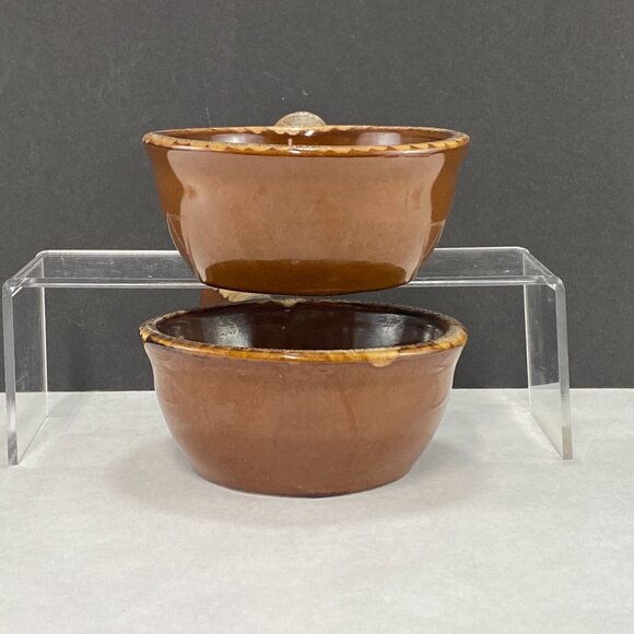 Brown Drip Handled French Onion Soup Bowl Set Of 2 - Picture 4 of 10